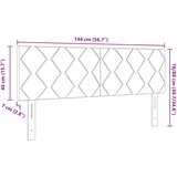  Uzglavlje Crna 144 cm Baršun | shoptok.hr