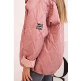 Kesi Włoski Women's quilted jacket with a hood dark pink | shoptok.hr