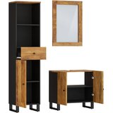  3-dijelni set kupaonskog namještaja od masivnog drva manga | shoptok.hr