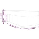  Krevetna konstrukcija Sivo-smeđa 90 x 190 cm tkanina | shoptok.hr