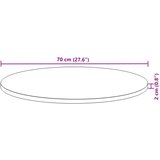  Okrugla stolna ploča Ø 70 x 2 cm od masivnog bagremovog drva | shoptok.hr