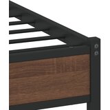  Metalni okvir kreveta bez madraca smeđa boja hrasta 137x190 cm | shoptok.hr