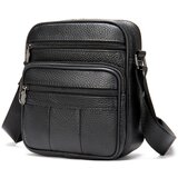 INF Torba za čez ramo v retro dizajnu iz pravega usnja Black, (21535253) Cene