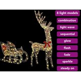 vidaXL Jelenova sani Toplo bela 120 cm 55 cm PET | Shoptok.si