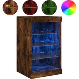 Maison Chic Komoda - Predalnik z LED lučkami dimljen hrast 41x37x67 cm, (21722189) Cene
