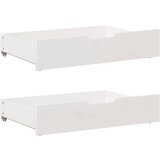 vidaXL Ladice ispod kreveta 2 kom bijele 80x55x16 cm od borovine | shoptok.hr
