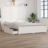 The Living Store Posteljni okvir s predali bel 150x200 cm - Posteljni Okvir, (21528817) Cene