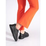 Shelvt Black leather platform shoes | Eponuda.ba