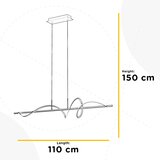 Lesnina XXXL VISEČA NIHALNA LED-SVETILKA TWIST 1500 lm 4000 K | Shoptok.si