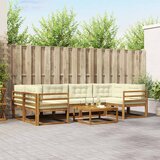  Set vanjskih sofa 7 pcs Prirodna i krem | shoptok.hr