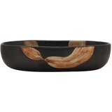 Nadgradni umivaonik crni ovalni 59x40x14 cm keramički | shoptok.hr