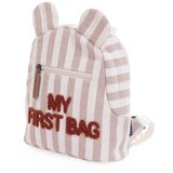 Childhome ruksak My First bag, Stripes Nude/Terracotta | shoptok.hr