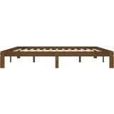  Posteljni okvir medeno rjav iz trdne borovine 200x200 cm, (20647730) | Shoptok.si