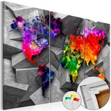  Slika na plutenoj podlozi - Symmetry of the World [Cork Map] 60x40 | shoptok.hr