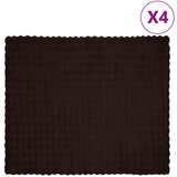 vidaXL Dežnik iz umetnega zajčjega krzna 4 pcs Kamel 220 x 240 cm | Shoptok.si