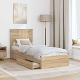 vidaXL Krevetna konstrukcija s ladicama Sonoma hrast 75 x 190 cm | shoptok.hr