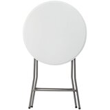  Okrugli sklopivi stol - bijeli, 80 cm | shoptok.hr
