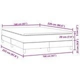 Box Spring krevet s madracem tamno zeleni 160x220 cm baršun | shoptok.hr