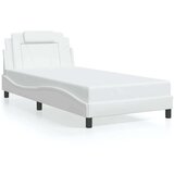  Posteljni okvir brez vzmetnice bel 100x203 cm umetno usnje, (21112155) | Shoptok.si