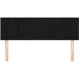  Posteljno vzglavje 2 kosa črno 72x5x78/88 cm žamet, (20936348) | Shoptok.si