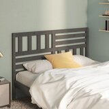 Maison Chic posteljno vzglavje - vzglavna omarica - nočna omarica sivo 166x4x100 cm trdna borovina, (21705446) | Shoptok.si