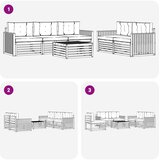  Set vanjskih sofa 6 kom. Bijela i antracit | shoptok.hr