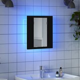  LED kupaonski ormarić s ogledalom crni hrast 40x12x45 cm inženjerski drvo | shoptok.hr