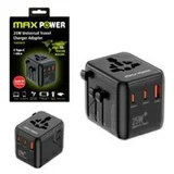 ADAPTER PUTNI 1005DCR Gan 2XPD Type C+1X USB A,25W,CRNI