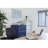 BISLEY Predalnik za obešalne mape LIGHT, 2 vrsti, 4 predali, DIN A4 prečno, svetlo siva | Shoptok.si