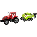  Rdeči kmetijski traktor z zelenim sejalnikom na trenje | Shoptok.si