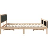 Konstrukcija postelje z vzglavjem Temno siva 200 x 200 cm blago, (5000084190) | Shoptok.si