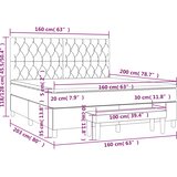  Krevet box spring s madracem svjetlosiva 160x200 cm tkanina | shoptok.hr