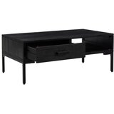  Stolić za kavu crni 90 x 50 x 35 cm od masivne borovine | shoptok.hr