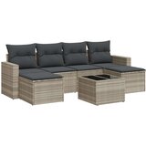  7-dijelni set vrtnih sofa svjetlosivi od poliratana | shoptok.hr