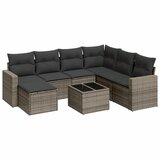  8-dijelni set vrtnih sofa od poliratana s jastucima sivi | shoptok.hr