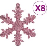 Set božićnih kuglica od 111 komada ružičasti od polistirena | shoptok.hr