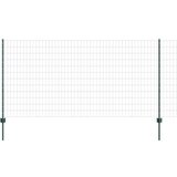 vidaXL Euro ograja s 5 U stebrički Zelena 1,2x10 m Jeklo | Shoptok.si