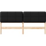  Tapecirani uzglavlje Smeđa i crna 180 cm Čvrsto borovo drvo | Eponuda.com