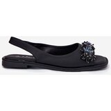 S. BARSKI Ladies Flat Sandals With Crystals Black S.Barski | ePonuda.com