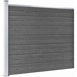  Set panela za ogradu WPC 526 x 146 cm crni | shoptok.hr