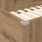  Postelja na podstrešju z mizo Umetni hrast 75 x 190 cm, (5000137064) | Shoptok.si
