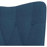  Stolica za opuštanje s osloncem za noge plava od tkanine | shoptok.hr
