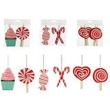 ukrasi za božićno drvce slatkiši (crvena, bijela, plastika, 2 kom., 18 x 18 cm)  ukrasi za božićno drvce slatkiši (crvena, bijela, plastika, 2 kom., 18 x 18 cm) Slike