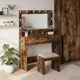  Toaletni stol s policom Dimljeni hrast 100 x 41 x 135 cm | shoptok.hr