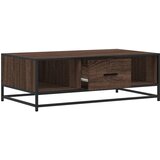  Stolić za kavu boja smeđeg hrasta 100x57x35 cm od drva i metala | shoptok.hr