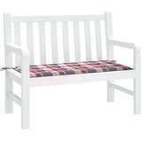  Jastuk za vrtnu klupu crveni karirani 120x50x3cm tkanina Oxford | shoptok.hr