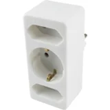 Strujni razdjeljnik, 2 x EURO + 1 x Shuko utičnica - NV 13/WH