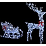  Reindeer vuče saonice Hladna bijela 120 cm 55 cm Akril | shoptok.hr