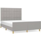 Maison Chic Posteljni okvir - Dvoposteljna postelja - Zakonska postelja brez vzmetnice svetlo siv 140x200 cm tkanina-J12523, (21771227) | Shoptok.si