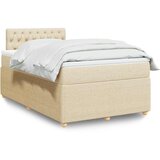  Krevet s oprugama i madracem krem 120 x 200 cm od tkanine | shoptok.hr